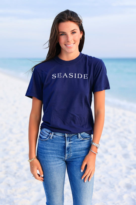 Navy Shortsleeve Unisex Seaside Tee