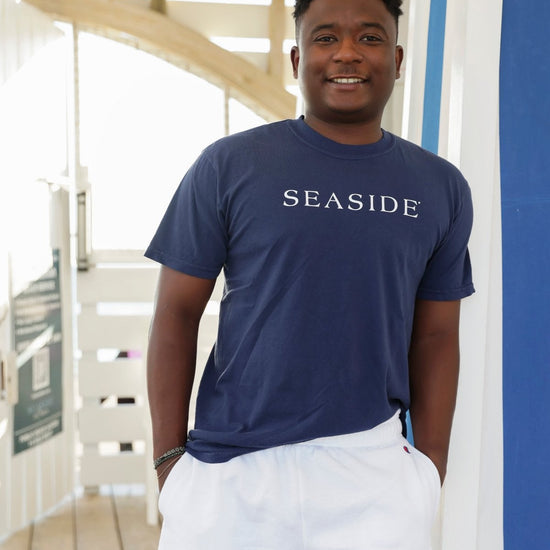 Navy Shortsleeve Unisex Seaside Tee