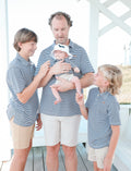 Navy and White Stripe Infant Bud Seaside Polo