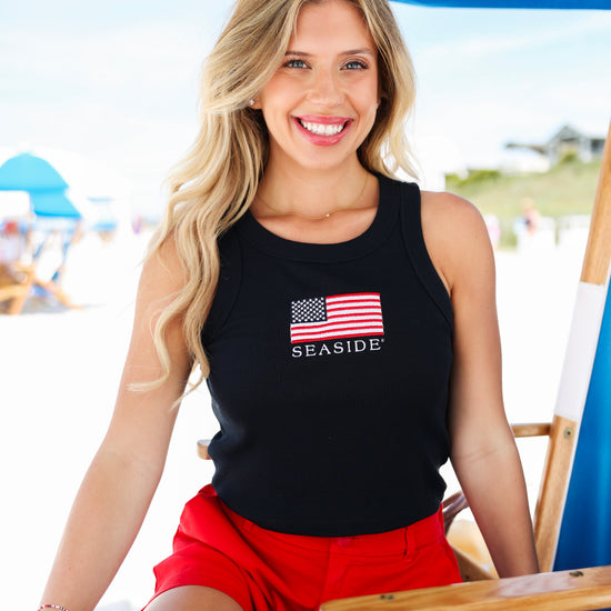 Navy American Flag Seaside Tank 30A The Seaside style