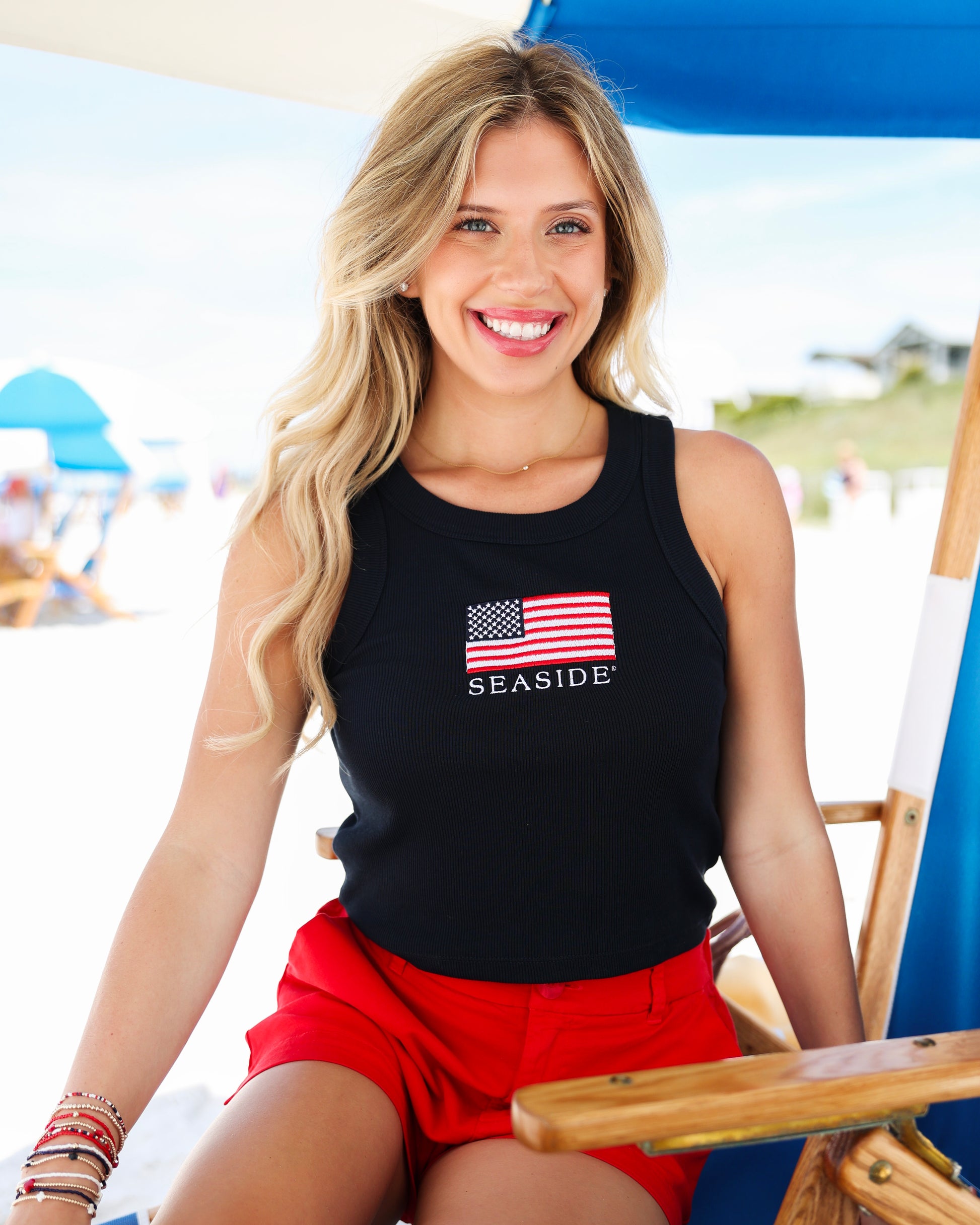 Navy American Flag Seaside Tank 30A The Seaside style