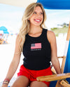 Navy American Flag Seaside Tank 30A The Seaside Style