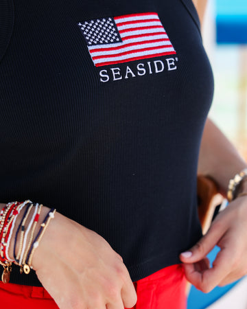 Navy American Flag Seaside Tank 30A The Seaside Style