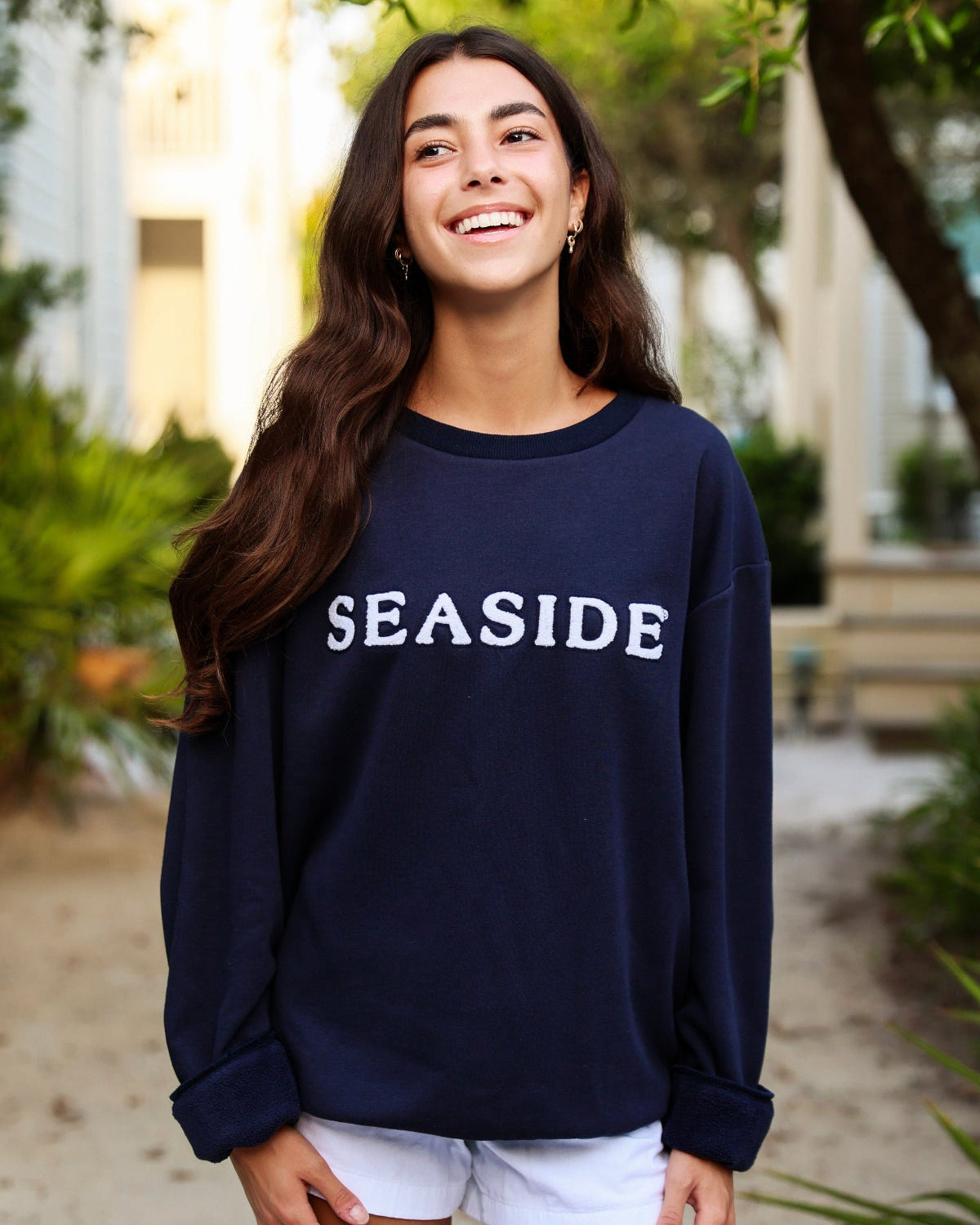Navy Chenille Seaside Sweatshirt 