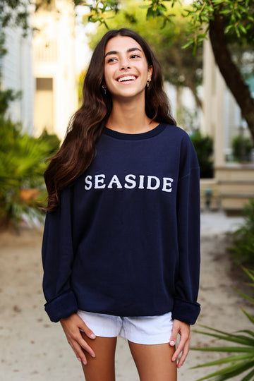 Navy Chenille Seaside Sweatshirt 