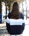 Navy Color Block Seaside Mock Neck The Seaside Style 30A Navy 