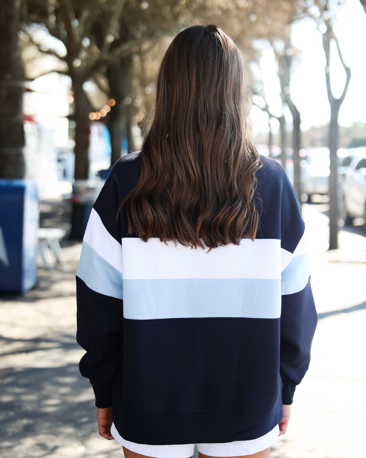 Navy Color Block Seaside Mock Neck The Seaside Style 30A Navy 