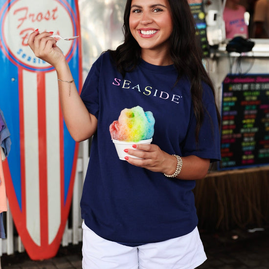 Navy Blue Colors of Seaside Rainbow Tee