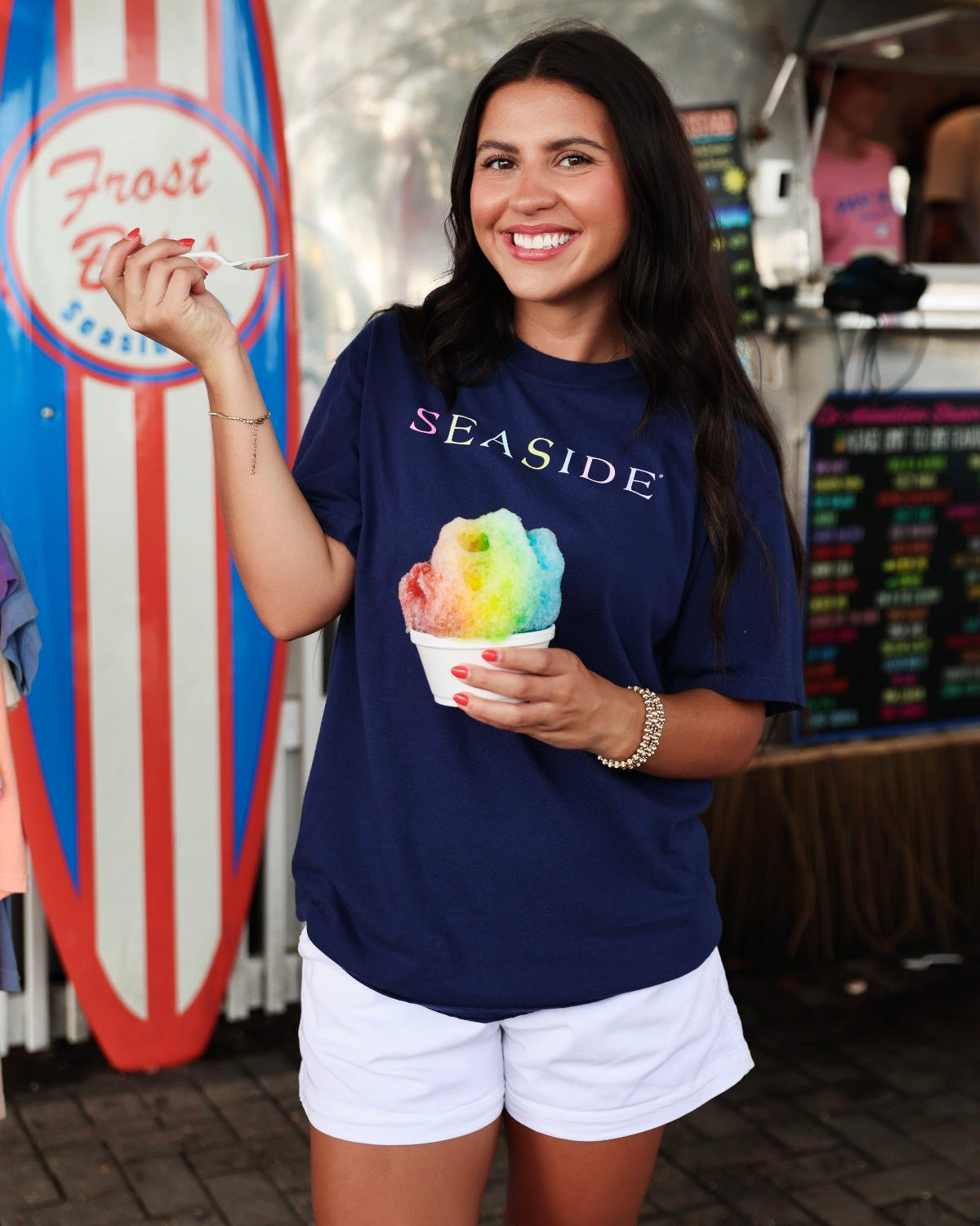 Navy Blue Colors of Seaside Rainbow Tee