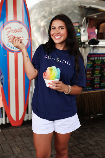 Navy Blue Colors of Seaside Rainbow Tee