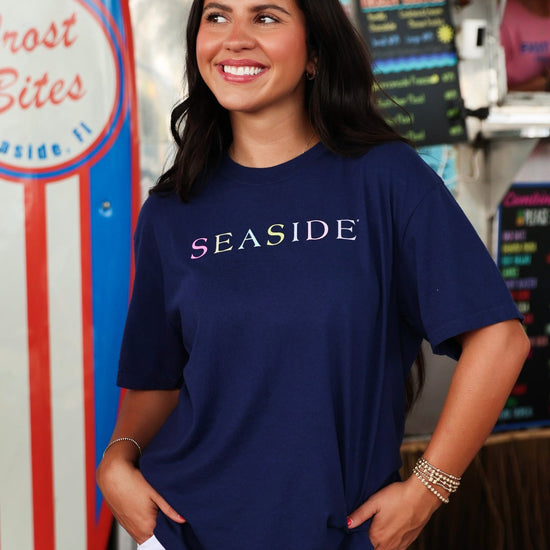 Navy Blue Colors of Seaside Rainbow Tee