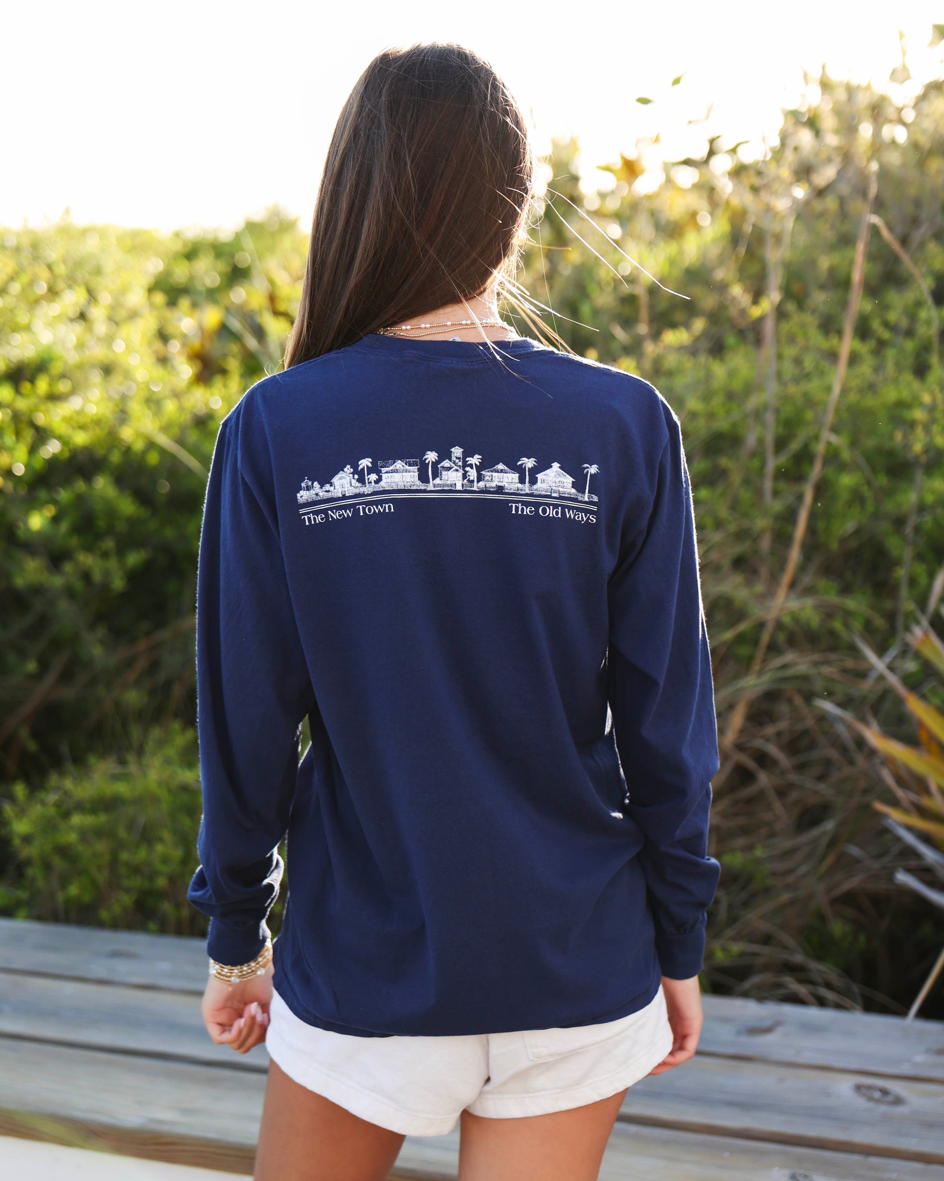 Navy Longsleeve Unisex Seaside Tee Seaside Florida 30A The Seaside Style