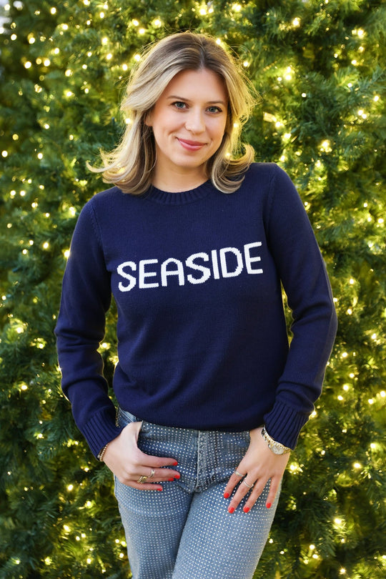 Navy Seaside Knit Sweater