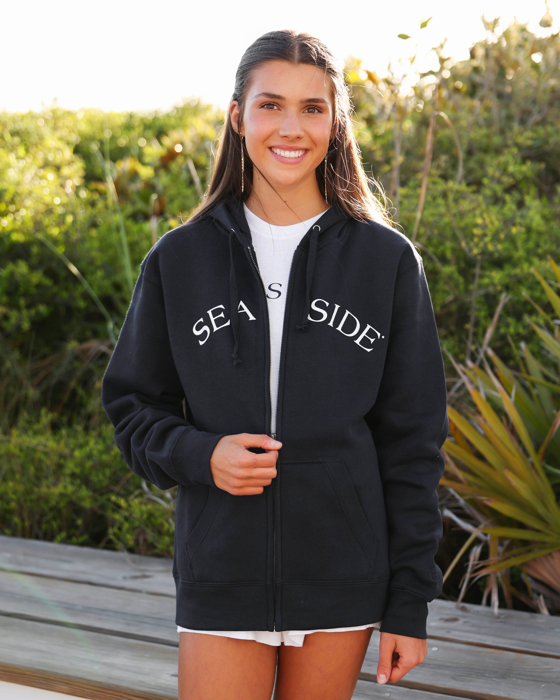 Navy Seaside Zip Hoodie 30A Florida