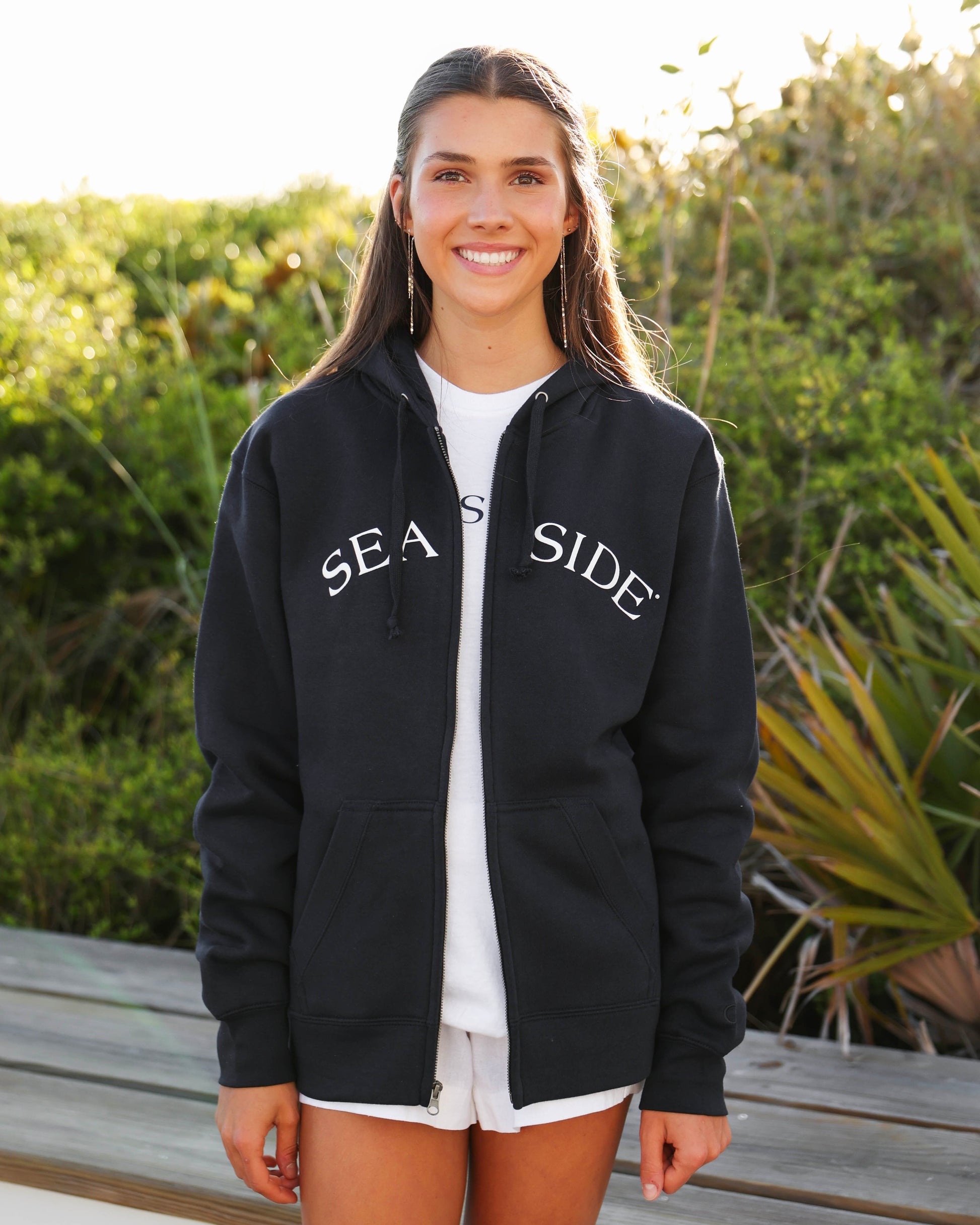 Navy Seaside Zip Hoodie 30A Florida