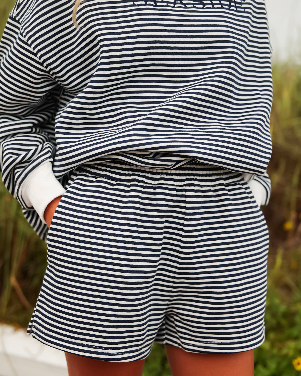 Navy Stripe Seaside Shorts The Seaside Style 30a