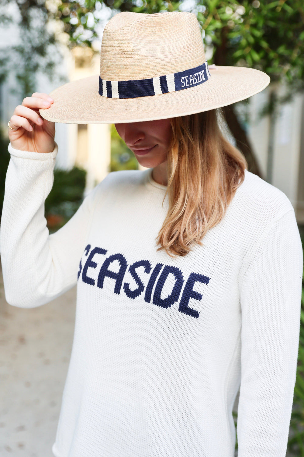 Navy Stripe Seaside Sunshine Tienda Hat
