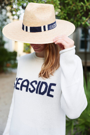 Navy Stripe Seaside Sunshine Tienda Hat
