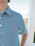 Navy Stripe Youth Bud Polo