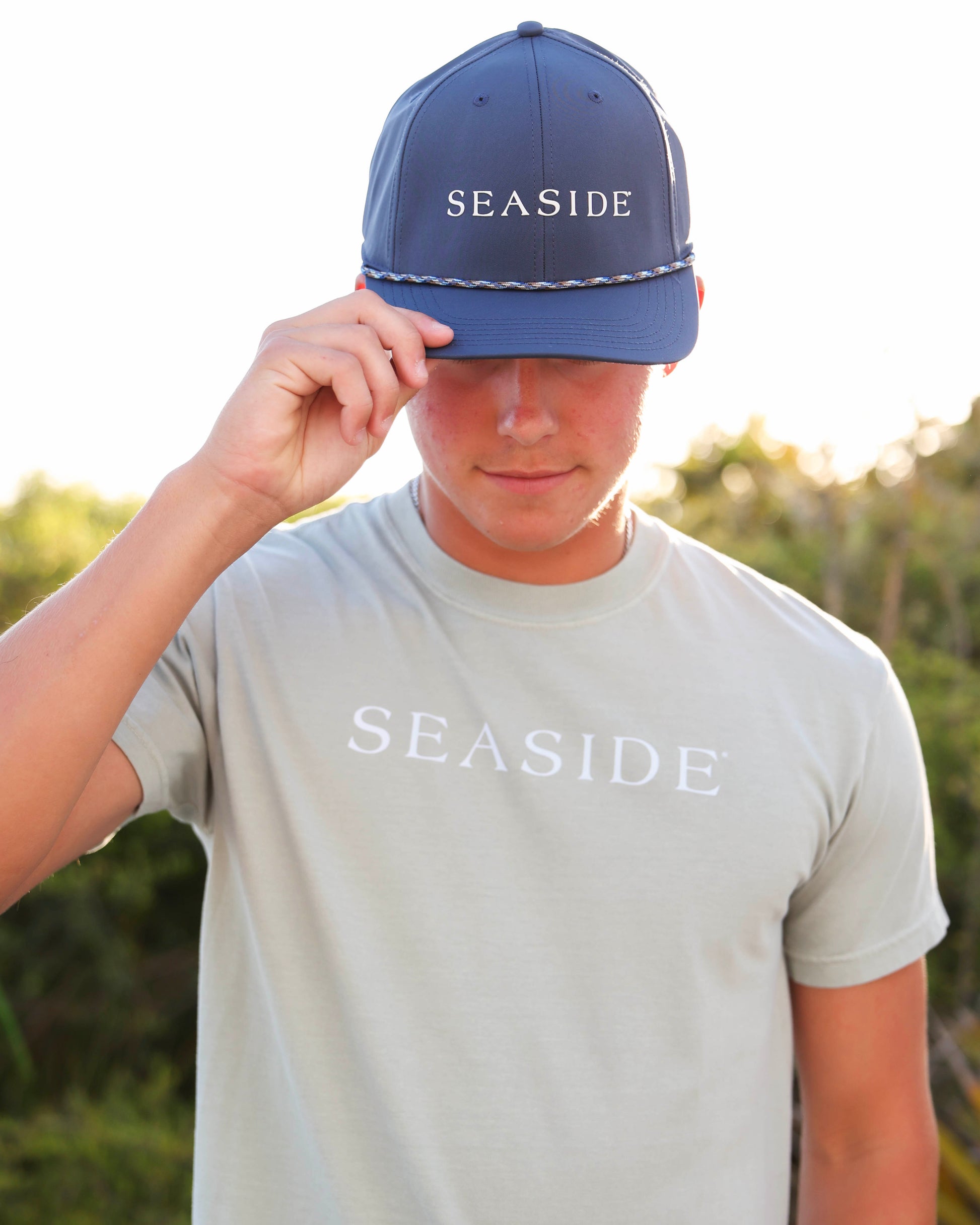 Navy Unisex Seaside Rope Hat