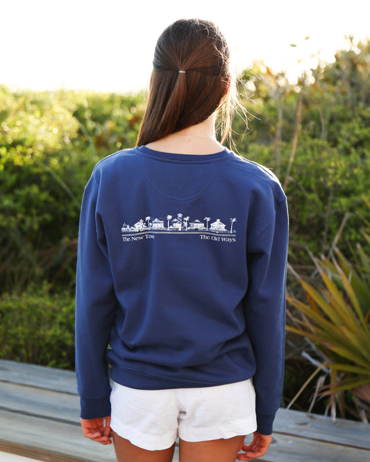 Navy Unisex Seaside Sweatshirt 30A Florida The Seaside Style