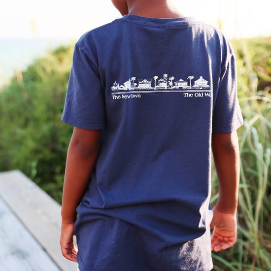 Navy blue Youth Shortsleeve Seaside Tee Back