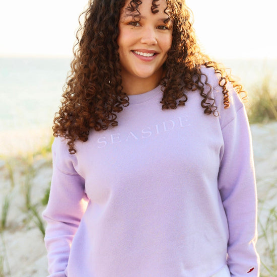 Orchid Seaside Reverse Fleece Midi Sweatshirt