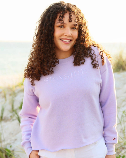 Orchid Seaside Reverse Fleece Midi Sweatshirt