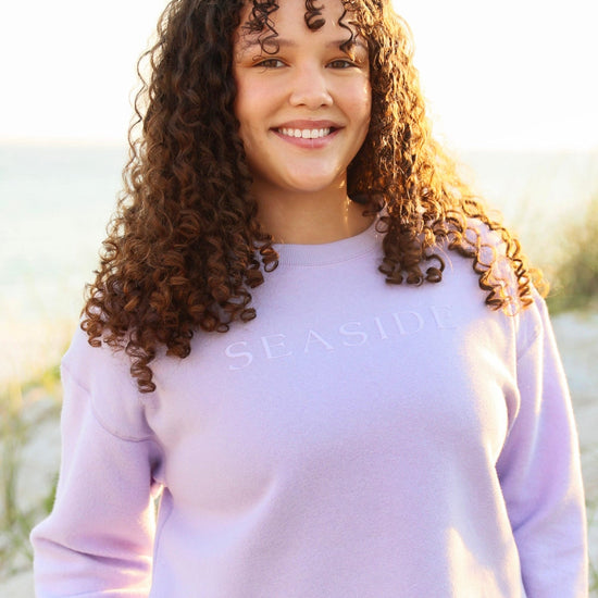 Orchid Seaside Reverse Fleece Midi Sweatshirt