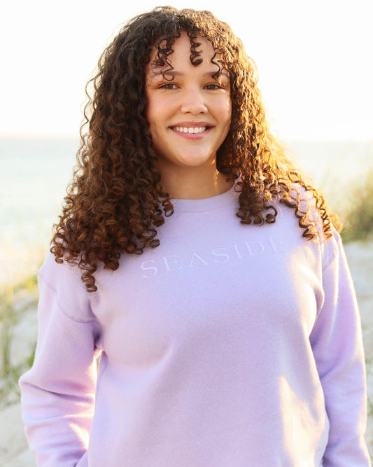 Orchid Seaside Reverse Fleece Midi Sweatshirt