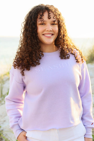 Orchid Seaside Reverse Fleece Midi Sweatshirt