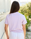 Orchid Purple Cropped Seaside Tee Back