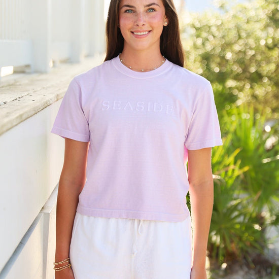 Orchid Purple Cropped Seaside Tee