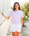 Orchid Purple Cropped Seaside Tee