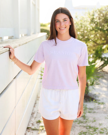 Orchid Purple Cropped Seaside Tee