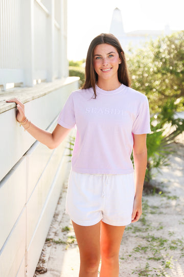 Orchid Purple Cropped Seaside Tee