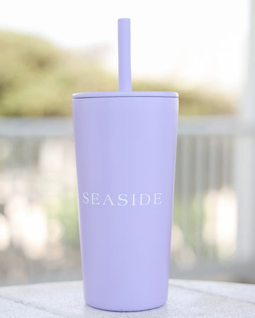 Orchid Seaside Straw Tumbler 30A Florida