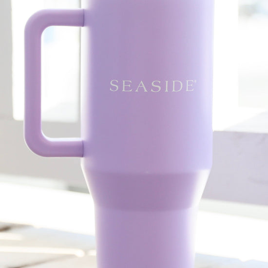 Orchid Purple Seaside Travel Tumbler