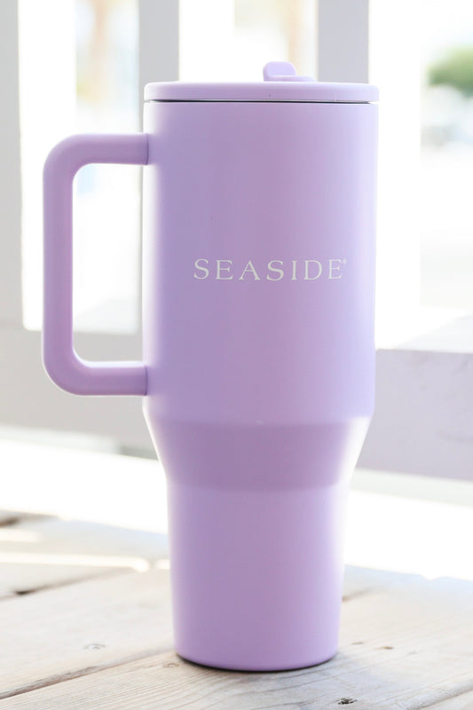 Orchid Purple Seaside Travel Tumbler