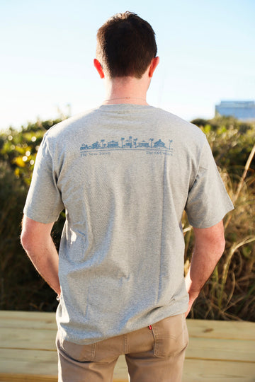 The Seaside Style Oxford Heather Gray Shortsleeve Unisex Seaside Tee
