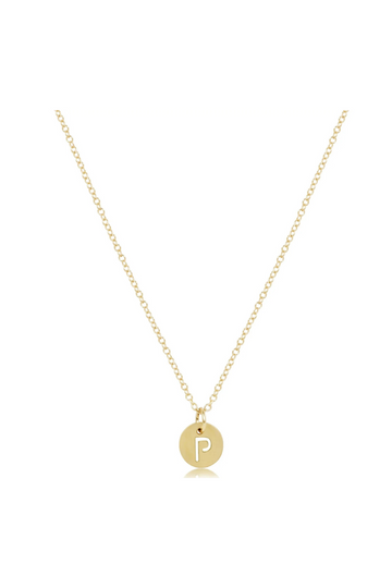 Enewton 16" Necklace Gold - Respect Initial Small Gold Disc