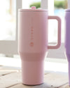 Pink Sand blossom and orchid Seaside Travel Tumbler Hydrojug 