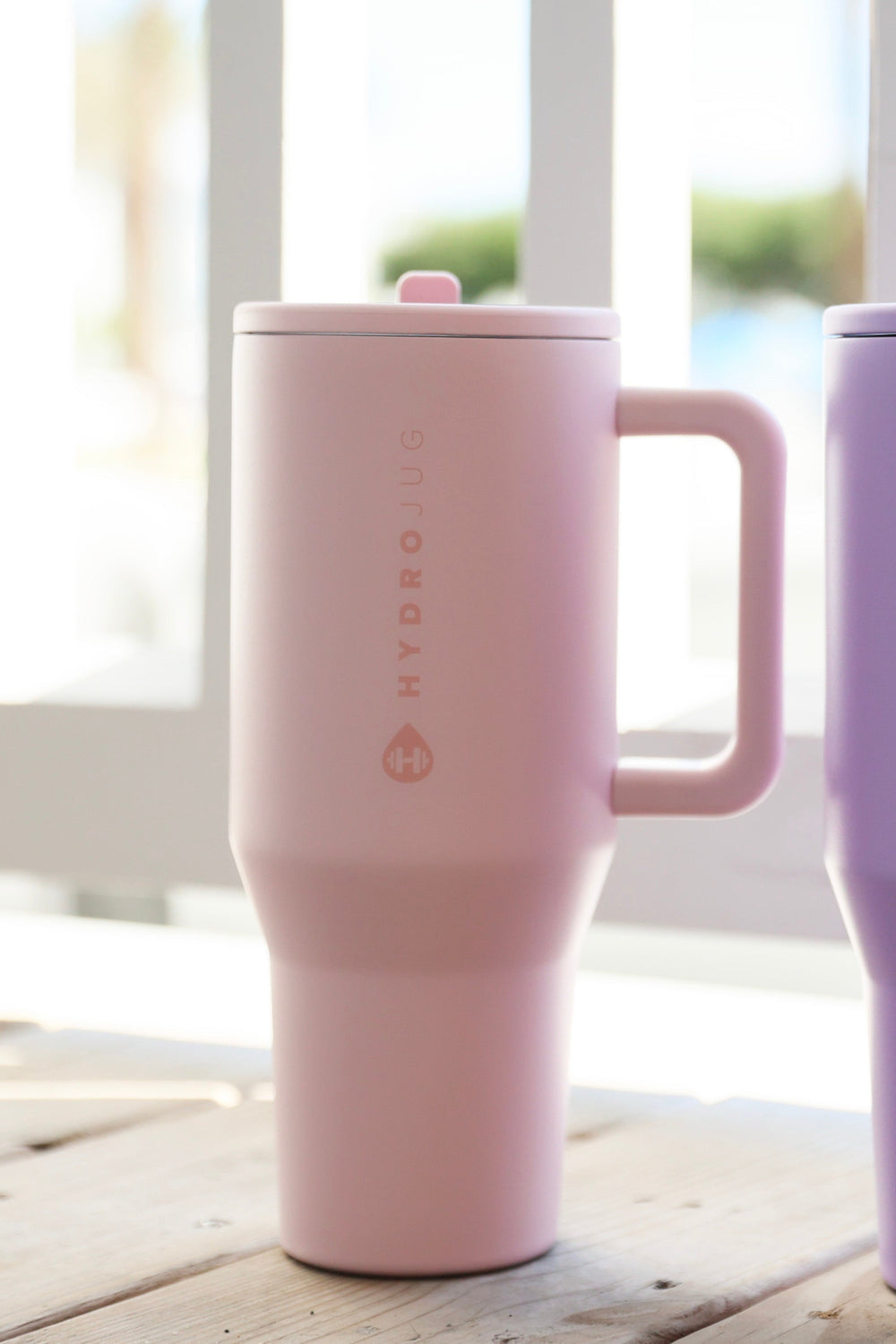 Pink Sand blossom and orchid Seaside Travel Tumbler Hydrojug 