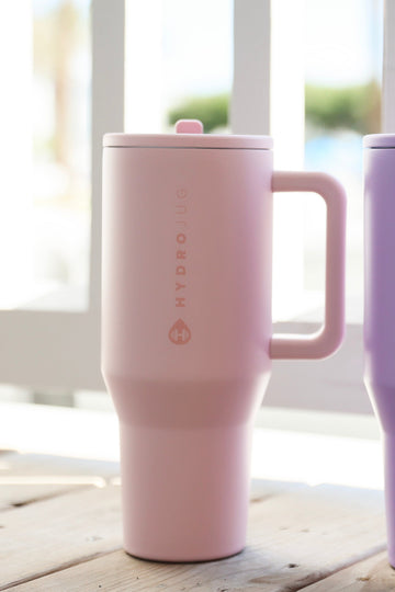 Pink Sand blossom and orchid Seaside Travel Tumbler Hydrojug 