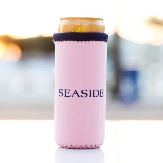 Pink Seaside Slim Can Insulator