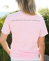 Pink Shortsleeve Unisex Seaside Tee back where bare feet and sandy floors rule
