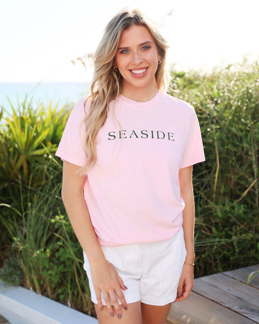 Pink Shortsleeve Unisex Seaside Tee