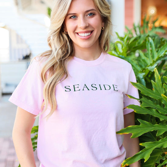 Pink Shortsleeve Unisex Seaside Tee 