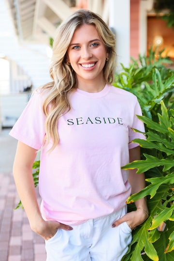 Pink Shortsleeve Unisex Seaside Tee 