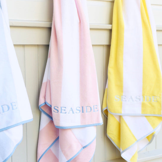Pink Stripe Weezie Seaside Florida Beach Towel The Seaside Style